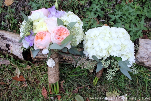 Coordinating Bridal and Bridesmaid Bouquets