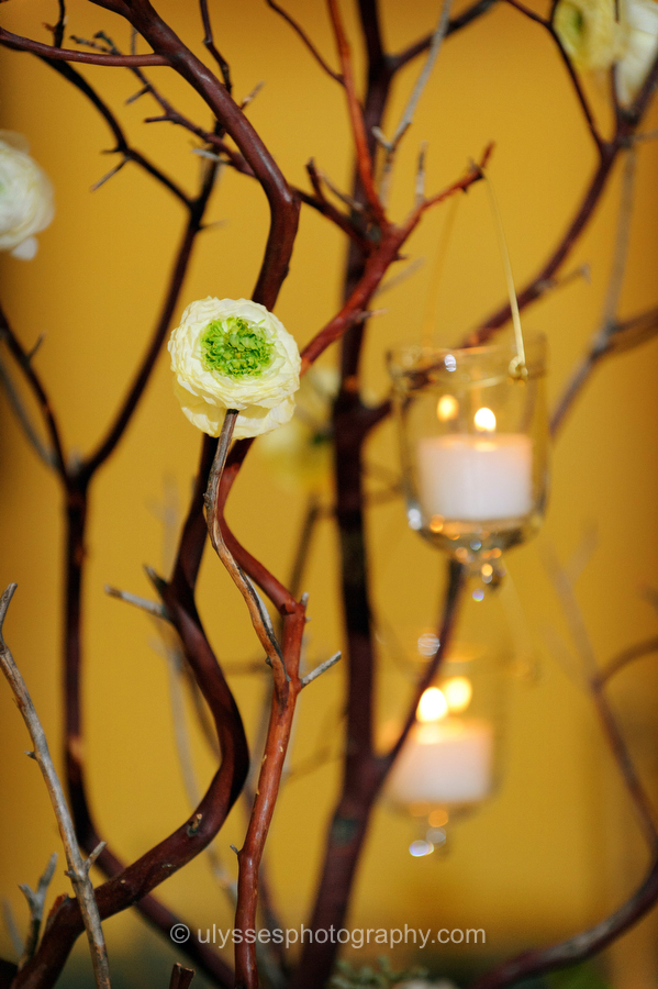 Centerpiece with Hanging Votives